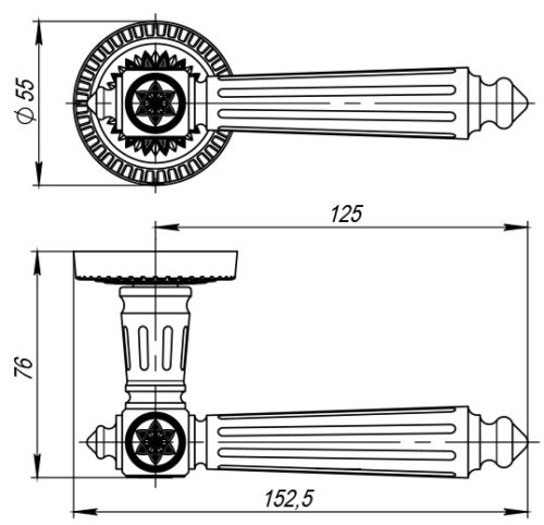Ручка дверная межкомнатная Matador CL4-OB-13
