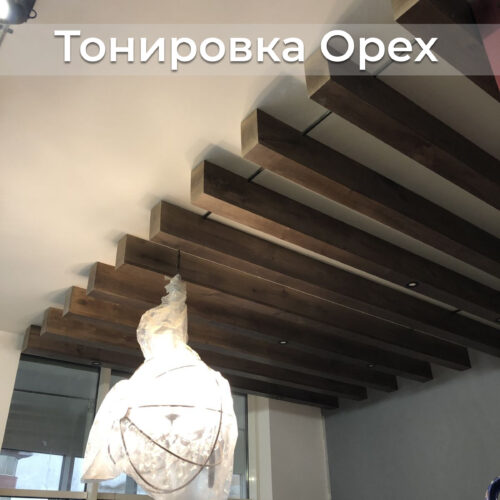 Декоративная балка шпон Орех 60х90 мм (О)-образная